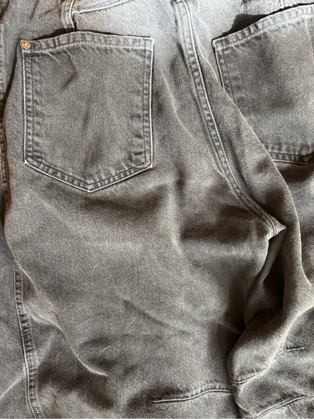 We The Free Good Luck Mid-rise Barrel Jeans 31 - Washed Black - Picture 6 of 7